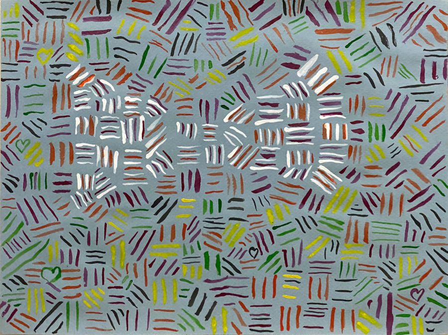 Art: Untitled (bow tie  crosshatch)